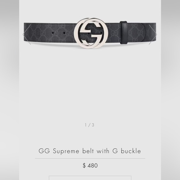 GG Supreme belt with G buckle - Picture 5 of 5
